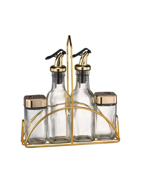 SET ESPECIEROS DE VIDRIO CON SOPORTE METAL, 4 PIEZAS TAPA PLÁSTICA BRONCE SET ESPECIEROS DE VIDRIO CON SOPORTE METAL, 4 PIEZAS TAPA PLÁSTICA BRONCE
