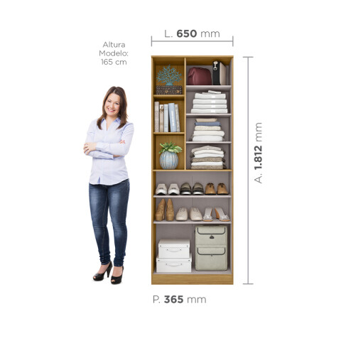 Multiuso Organizador Zapatera Lince 2 Puertas 7 Estantes con Nichos - Marrocos Multiuso Organizador Zapatera Lince 2 Puertas 7 Estantes con Nichos - Marrocos