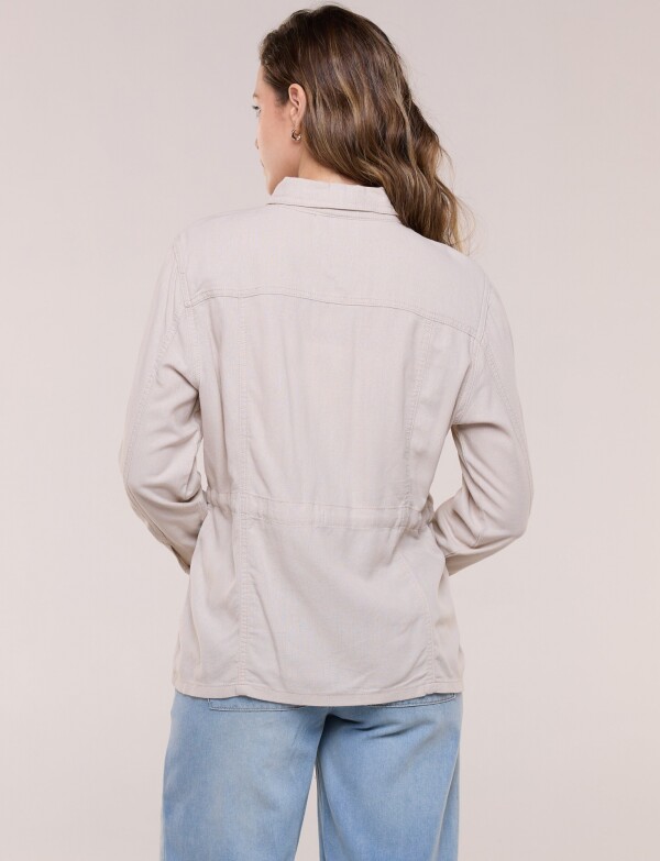 Sobrecamisa Utilitaria Con Cordón Ajustable BEIGE