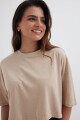 Remera oversized cropped BEIGE