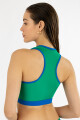 Top sporty liso Verde vibrante