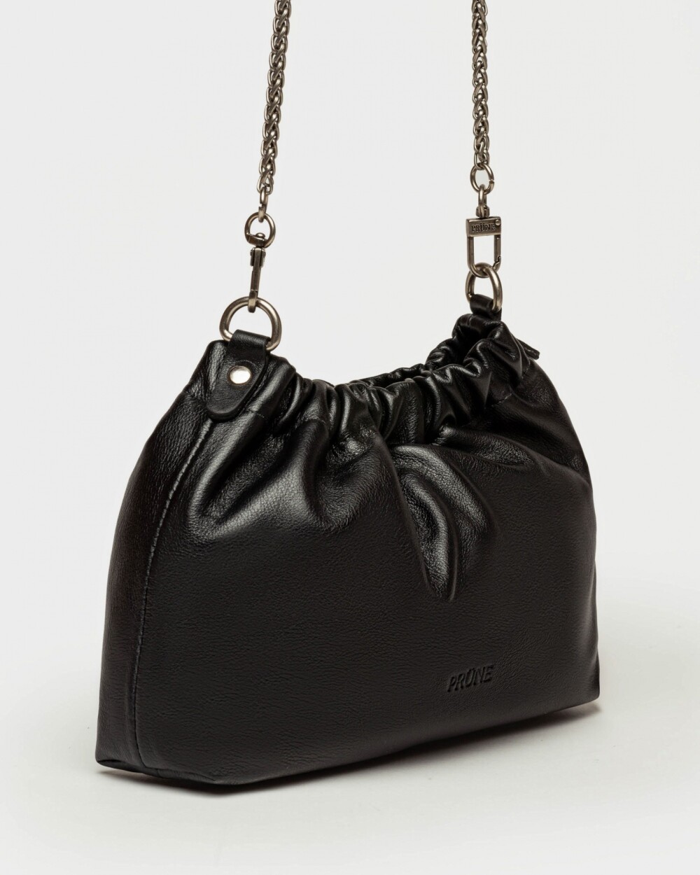 Mini Bag Gina en cuero graneado Negro