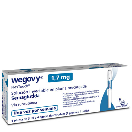 Wegovy 1.7mg Solución Inyectable en Pluma Precargada Vía Subcutánea Wegovy 1.7mg Solución Inyectable en Pluma Precargada Vía Subcutánea
