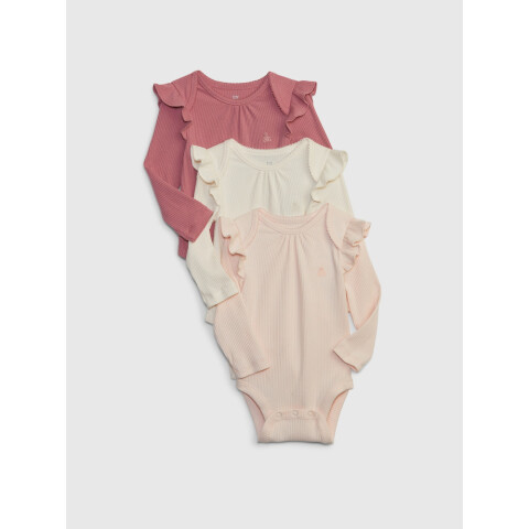 FF TINY RIB LS 3PK BS BARELY PINK