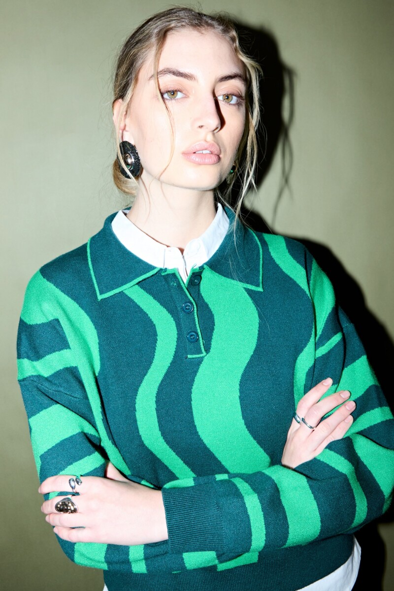 Sweater Wavy verde