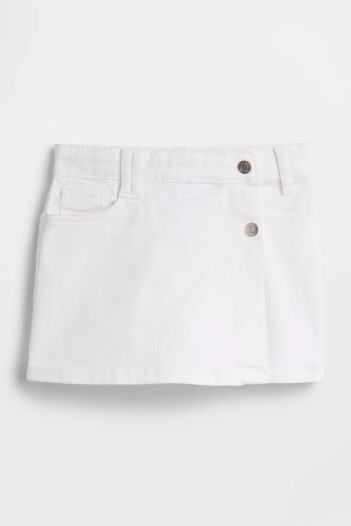 Short Pollera Denim Niña New Off White