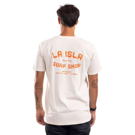 Remera La Isla Logo Vintage white