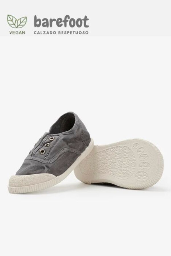 Zapatilla inglesa barefoot gris Gris