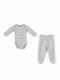 CONJUNTO BODY Y PELELE GRIS MELANGE M