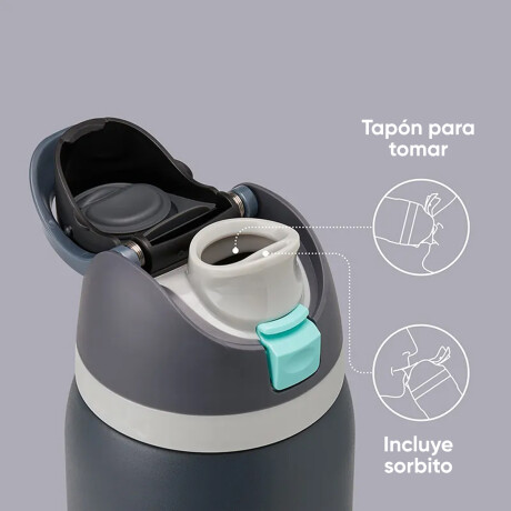 Botella térmica 600ml con manija Azul