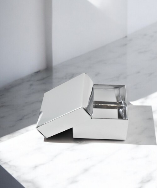 Caja Cuadrada 8x8x4,5 cm PLATA