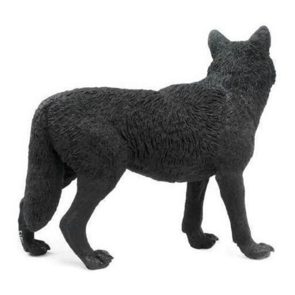 Figura Safari Lobo Negro Salvaje Coleccionable Tipo Perro Figura Safari Lobo Negro Salvaje Coleccionable Tipo Perro