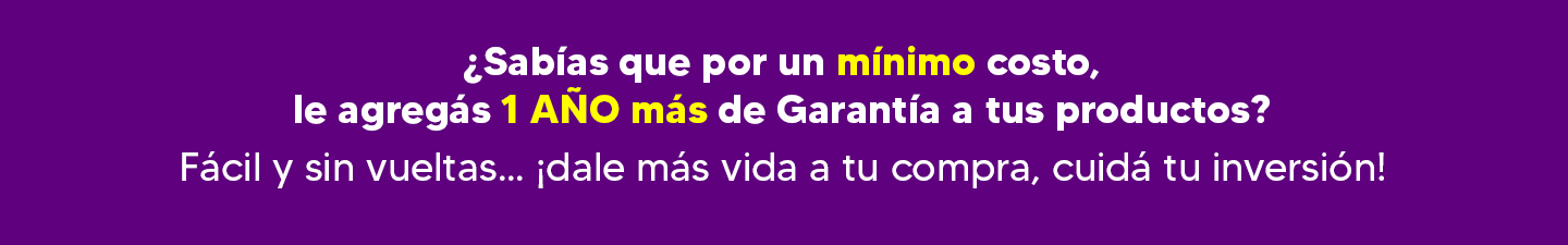 ¡Agregale 1 año de garantía!