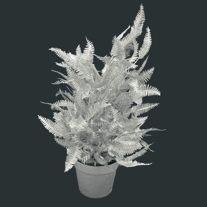 Maceta de Helecho Plateada