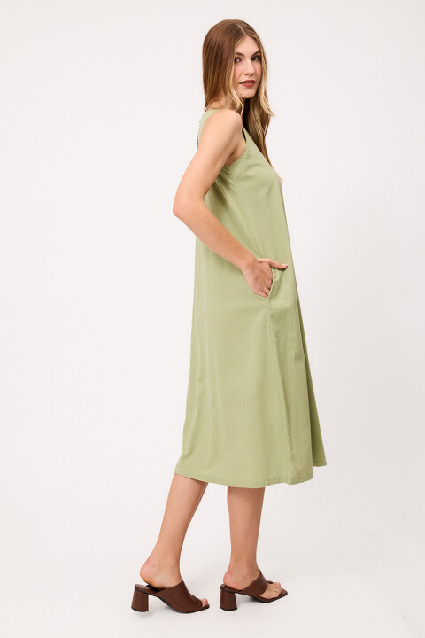 VESTIDO LARGO CRETTA POLANCO Verde