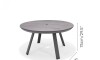 Mesa redonda de Patio Diámetro 141cm - Urbanite Gris