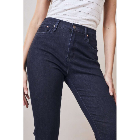 Crop Flared Tiro Alto Jean Oscuro