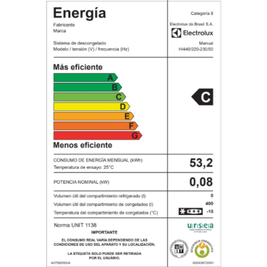 Freezer Horizontal Electrolux EL-HI440 INV Freezer Horizontal Electrolux EL-HI440 INV