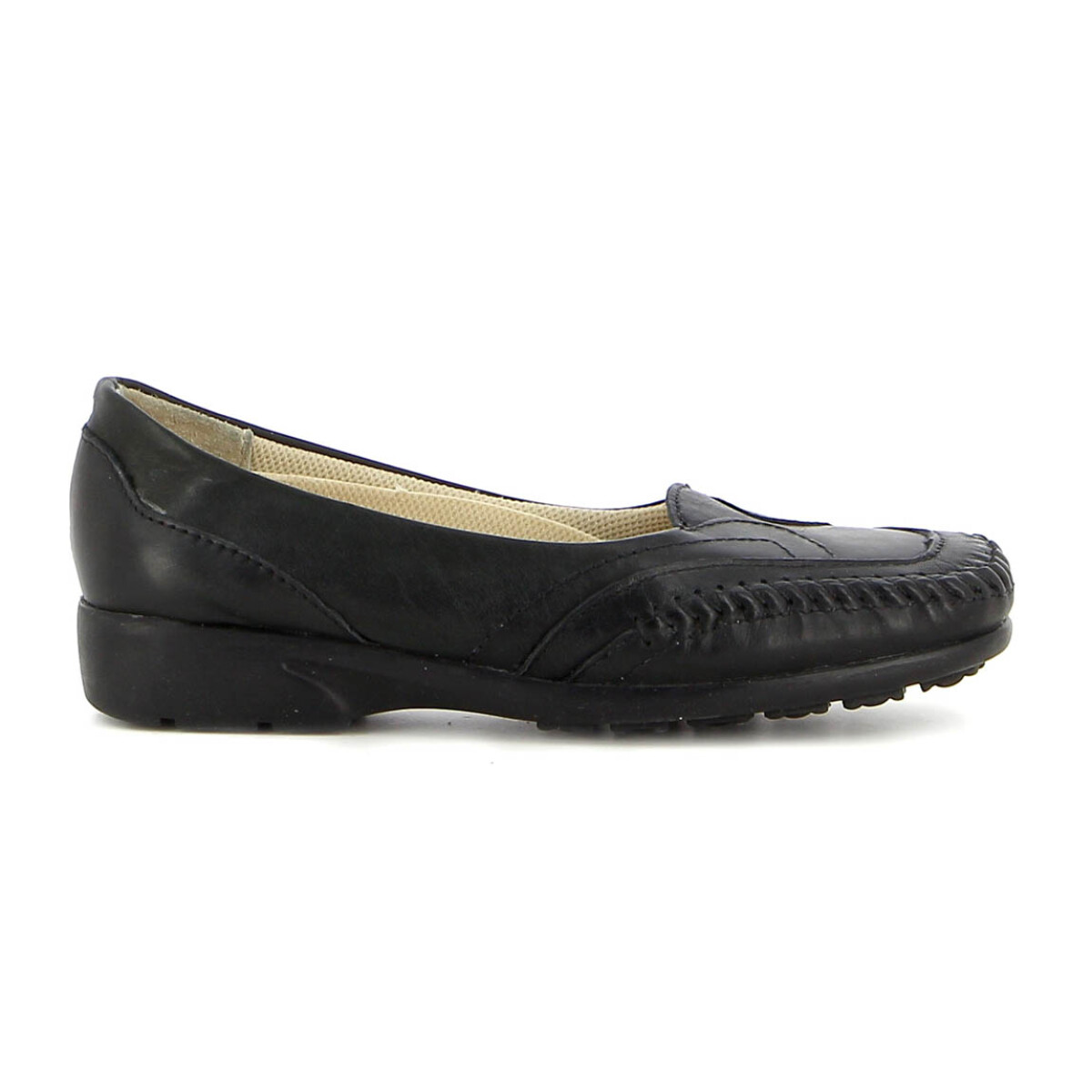 Mocasin de mujer Country con elastico Cubalan Graneado - Negro 