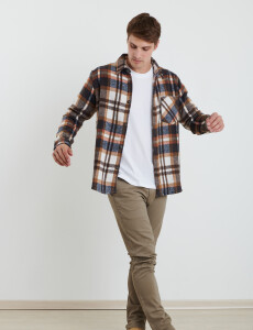 300563 SOBRECAMISA HARRY Azul Oscuro/ladrillo