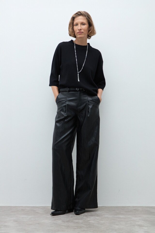 Sweater manga 3/4 negro