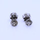Caravanas oro 18k blanco con brillantes. Caravanas oro 18k blanco con brillantes.