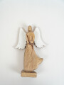 Deco Navidad ángel De Madera Con Base Color Unico