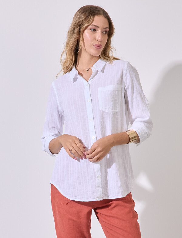 Camisa Algodon BLANCO