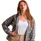 Camisa Viyela Dama blanca y negra