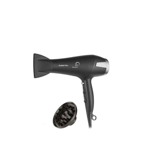 SECADOR DE PELO PUNKTAL PK-2500 ION CON DIFUSOR 2500W Negro