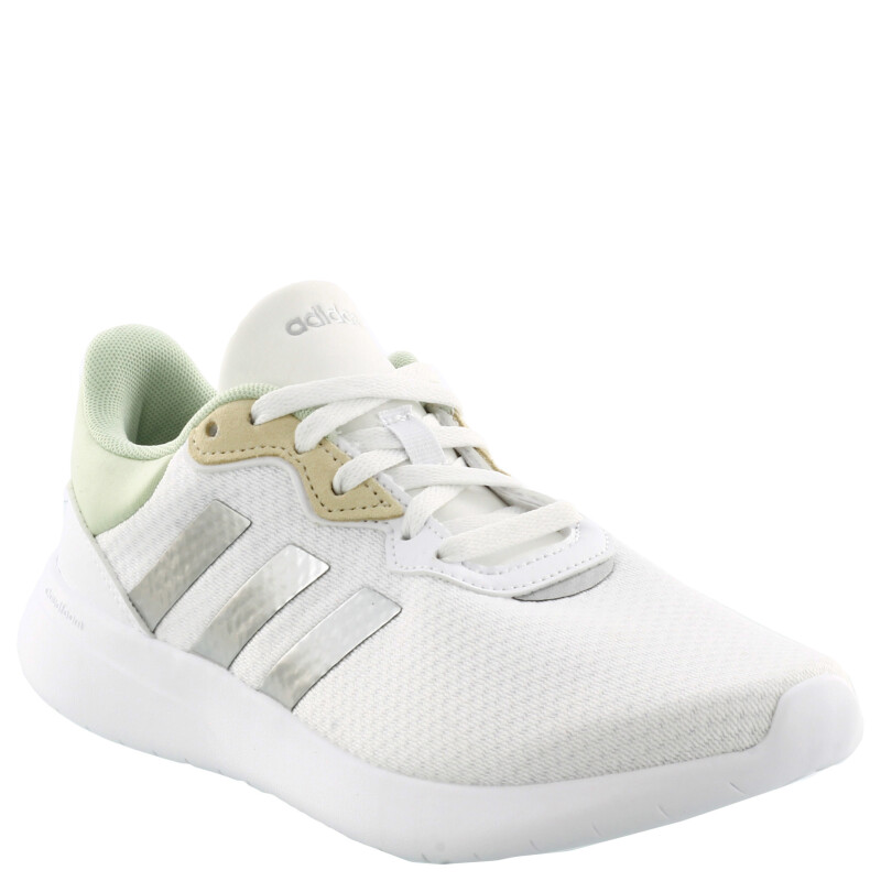 Championes de Mujer Adidas QT Racer 3.0 Blanco - Verde - Plateado