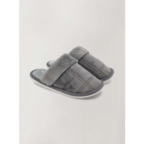 Pantufla men 24 Gris oscuro