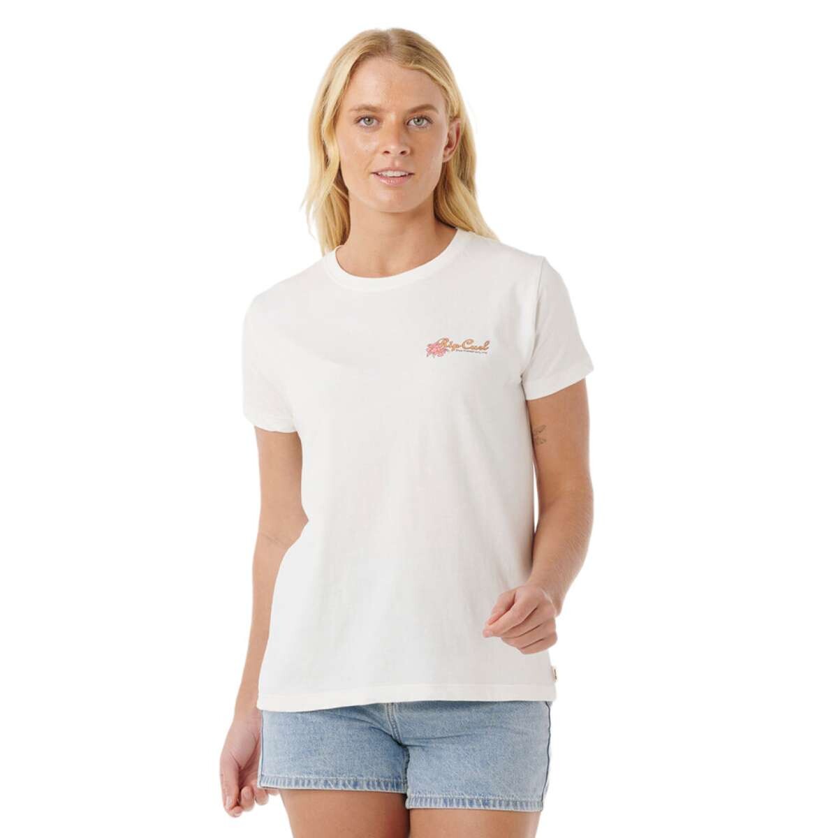 Remera Rip Curl Waikiki Standard - Blanco 