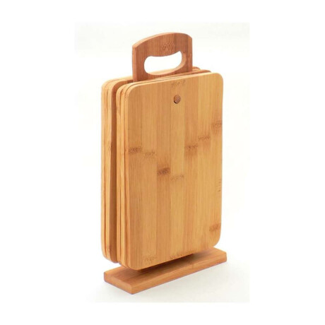 Set 7Pzas 6 Tablas De Picar Y Soporte 30X0.7X15Cm