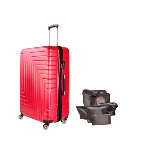 Valija Carry-on de mano Rígidas Con Organizadores Rojo