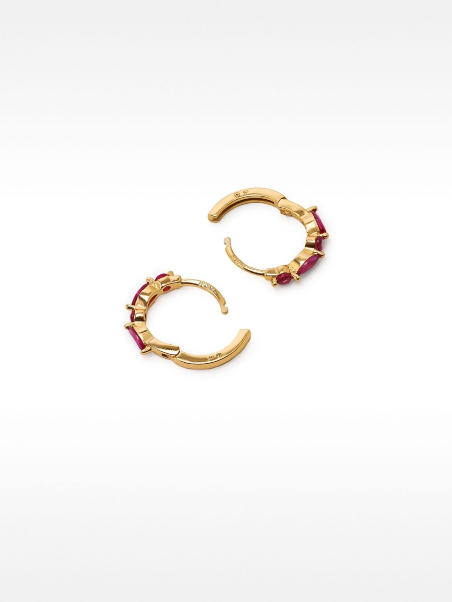 Aros Con Circonitas - Plata De Ley 925 rosa
