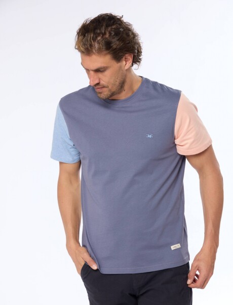 REMERA LISA COMBINADA Lila