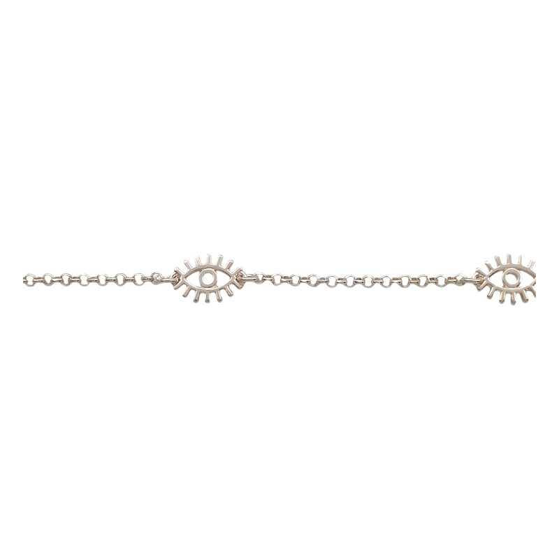Pulsera Ojos-Plata 925-Sin piedra-PU3528 sinpiedra
