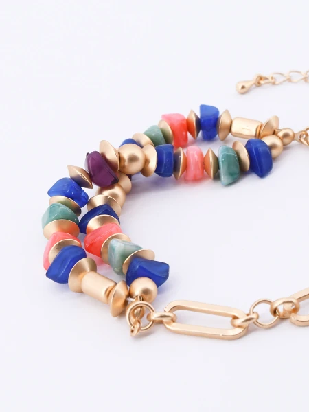 PULSERA PIEDRAS DORADO