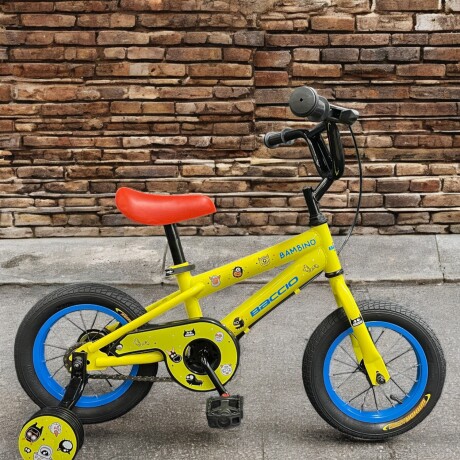 Bicicleta Baccio Bambino rodado 12 con rueditas AMARILLO