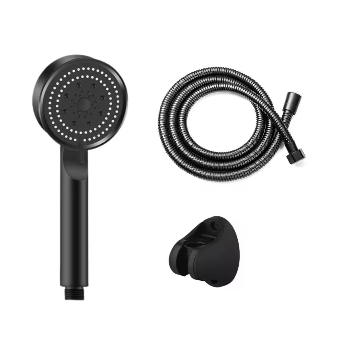 Set De Ducha Teléfono Completo Dmc Negro Mate 