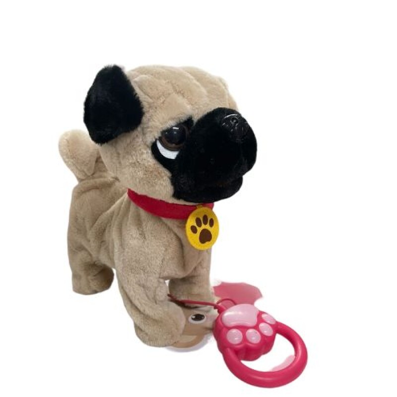 Perro Peluche Interactivo con correa, repite y ladra- Pug Perro Peluche Interactivo Con Correa, Repite Y Ladra- Pug