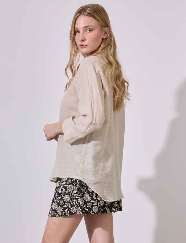 Camisa Lino BEIGE