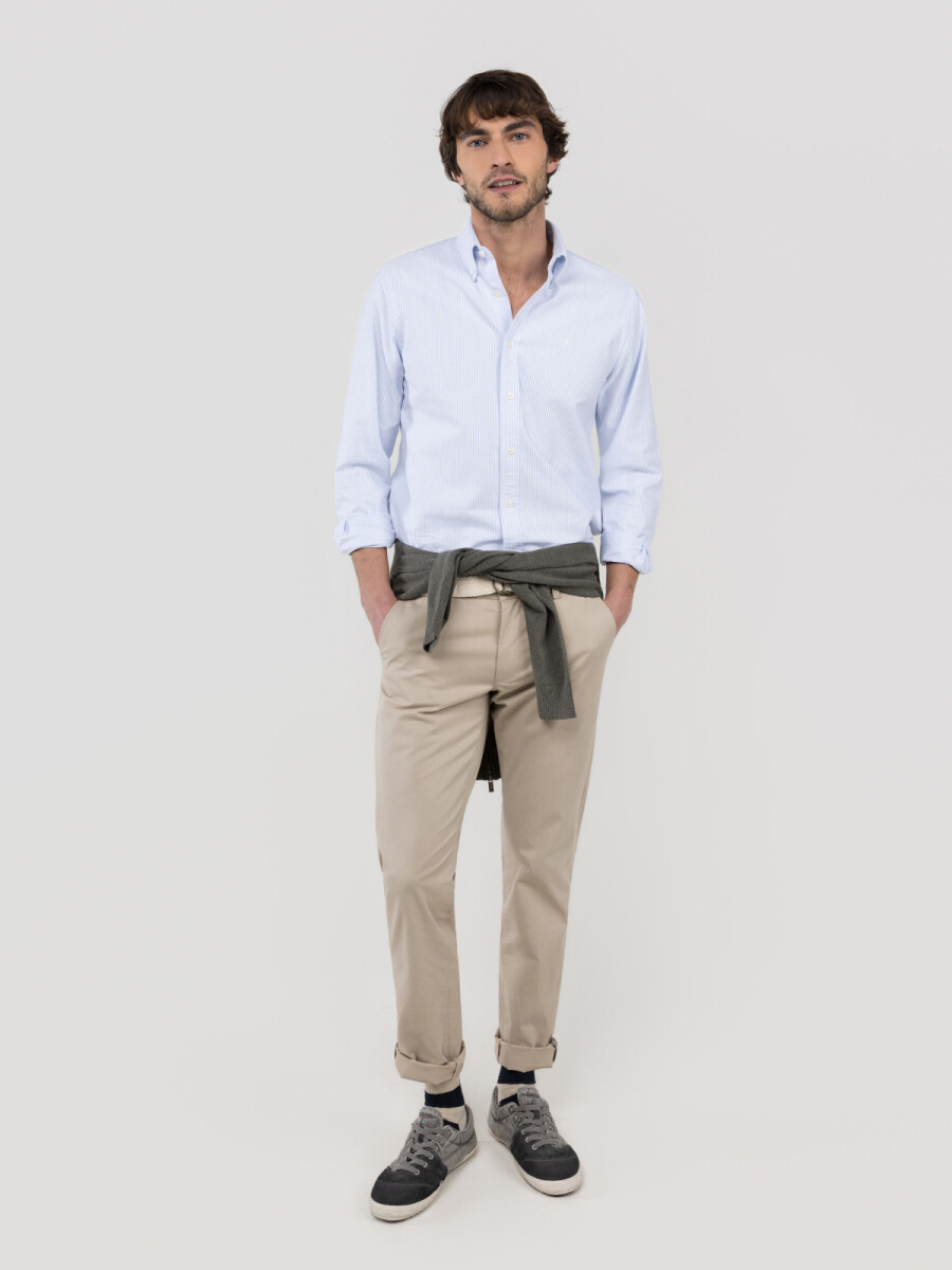 Camisa Oxford Yale - Celeste 