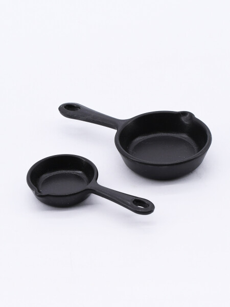 CUCHARAS MEDIDORAS SARTEN SET X 2 NEGRO