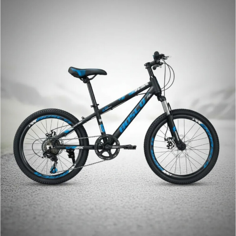 Bicicleta Montaña Rodado 20 Con 7 De Velocidad Aro 20 Azul