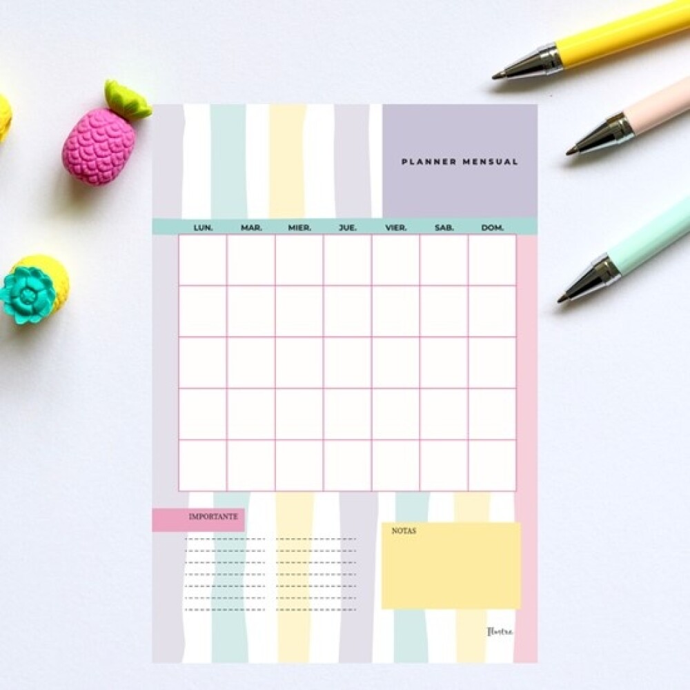 Planificador Semanal A4 Ilustra Arcoiris #PLANIFICADOR SEMANAL A4 ILUSTRA ARCOIRIS