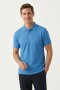 Remera m/c polo basica AZUL CLARO