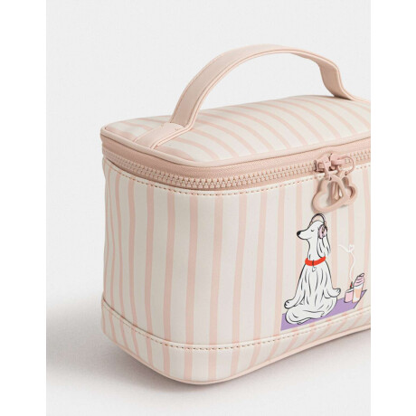 Portacosméticos Flores Estampado Rayas