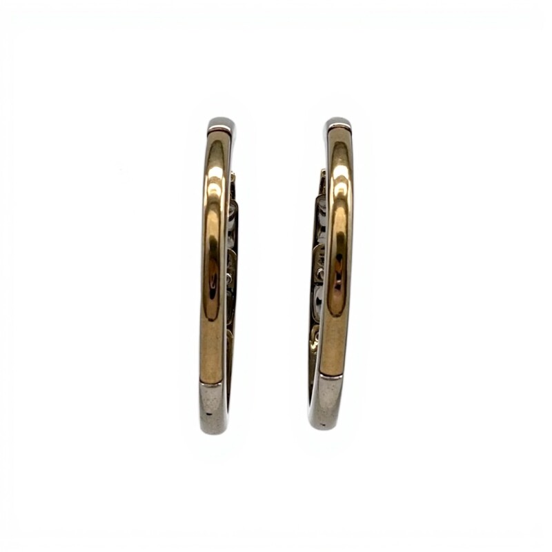 Caravanas aro con oro y zirconias - plata 925 con doublé en oro- zirconia - CA8456 conpiedra